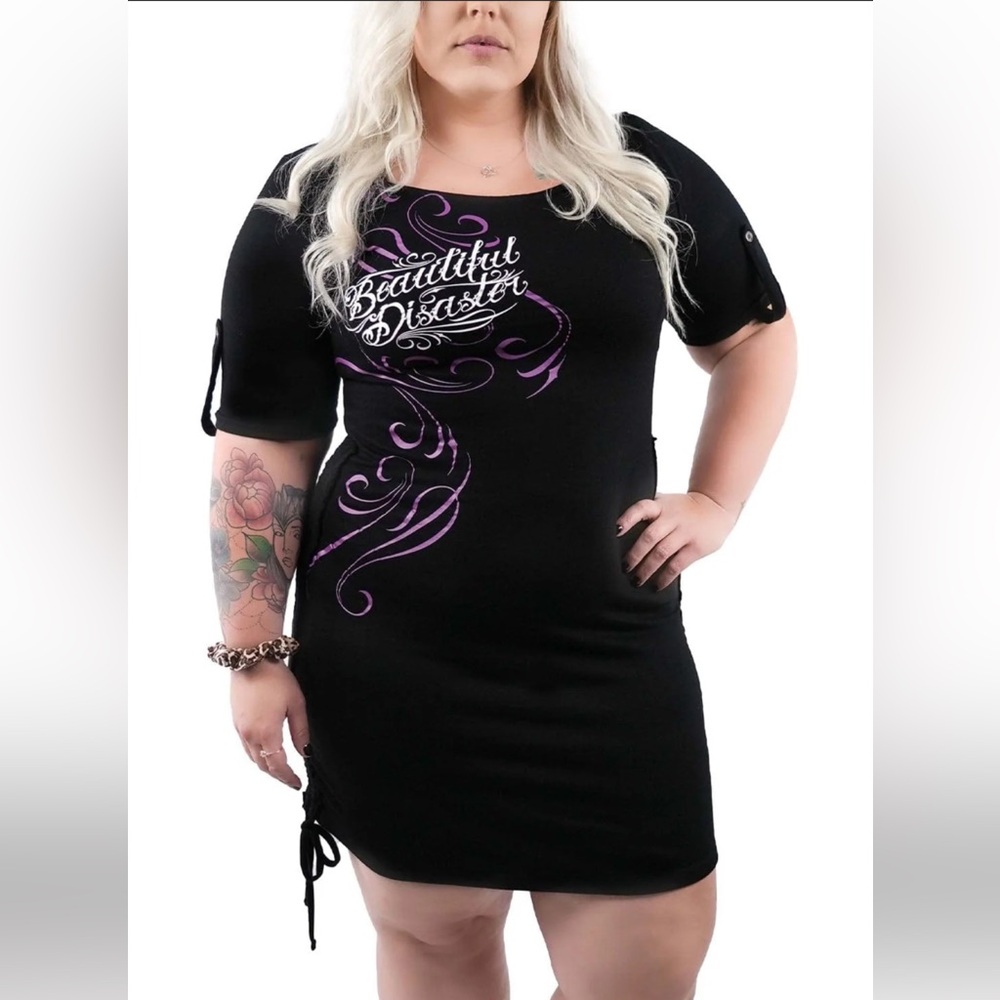 Beautiful Disaster Black Midi Dress